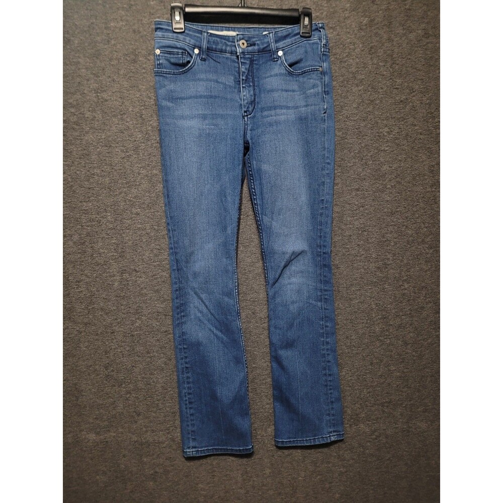 Pilcro Anthropologie 26 Tall high rise bootcut denim jeans ribcage straight zip